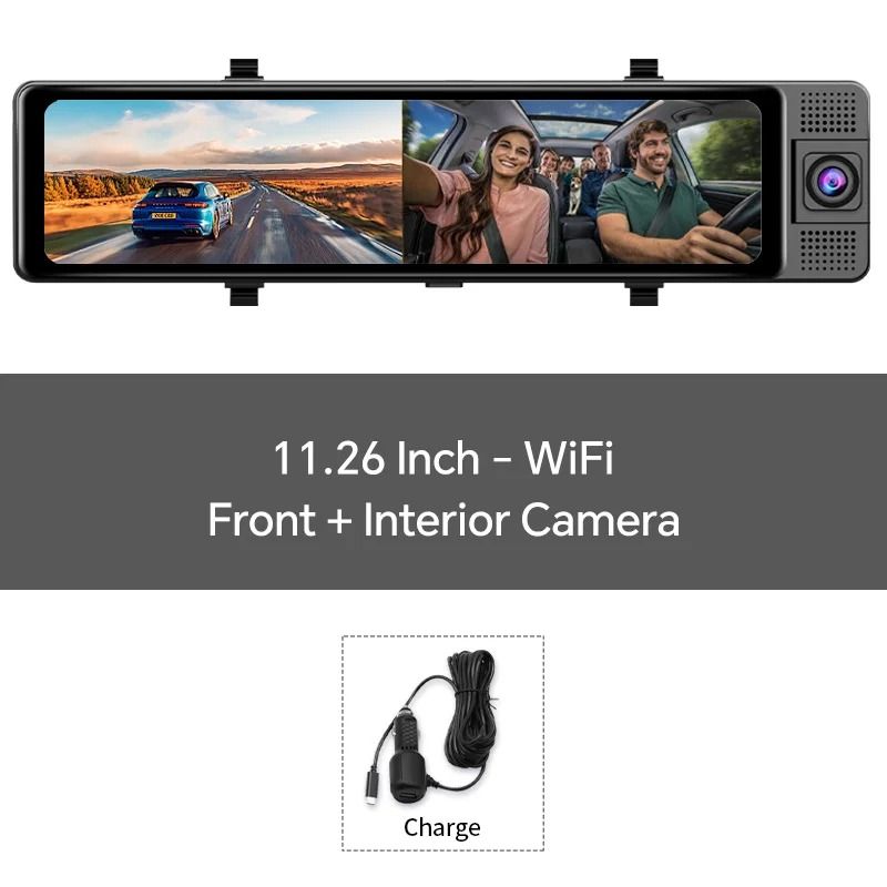 Triple Camera 4K Dash Cam with GPS and Night Vision