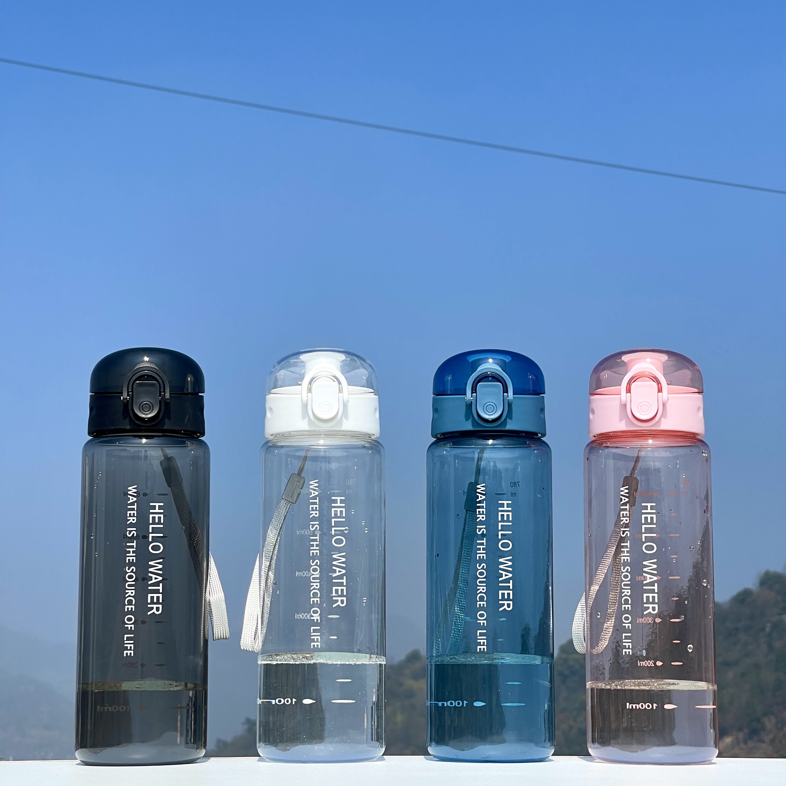 Leak Free Sports Water Bottle BPA Free Lightweight Portable for Hiking Gym and Travel