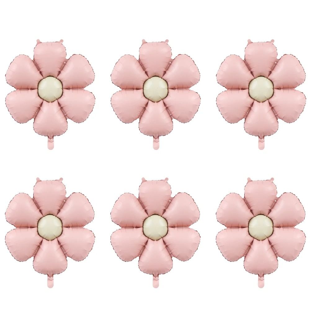 6-Piece Matte Candy Daisy Foil Balloon Set