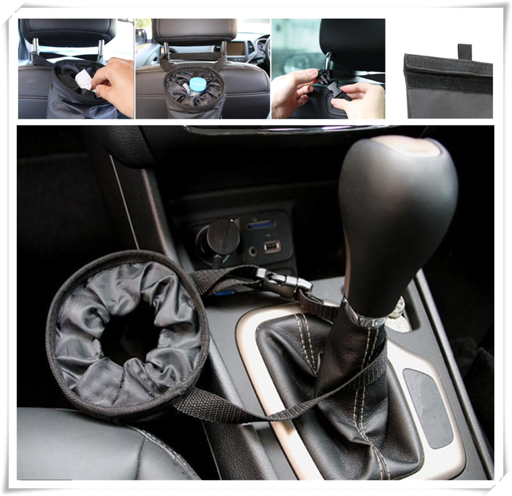 Portable Car Trash Bag, Seat Back Garbage Bag, Interior Storage Box Organizer