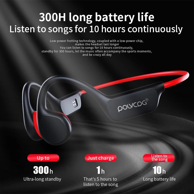 Bone Conduction Waterproof Headset with Bluetooth 5.3 and 32GB Storage