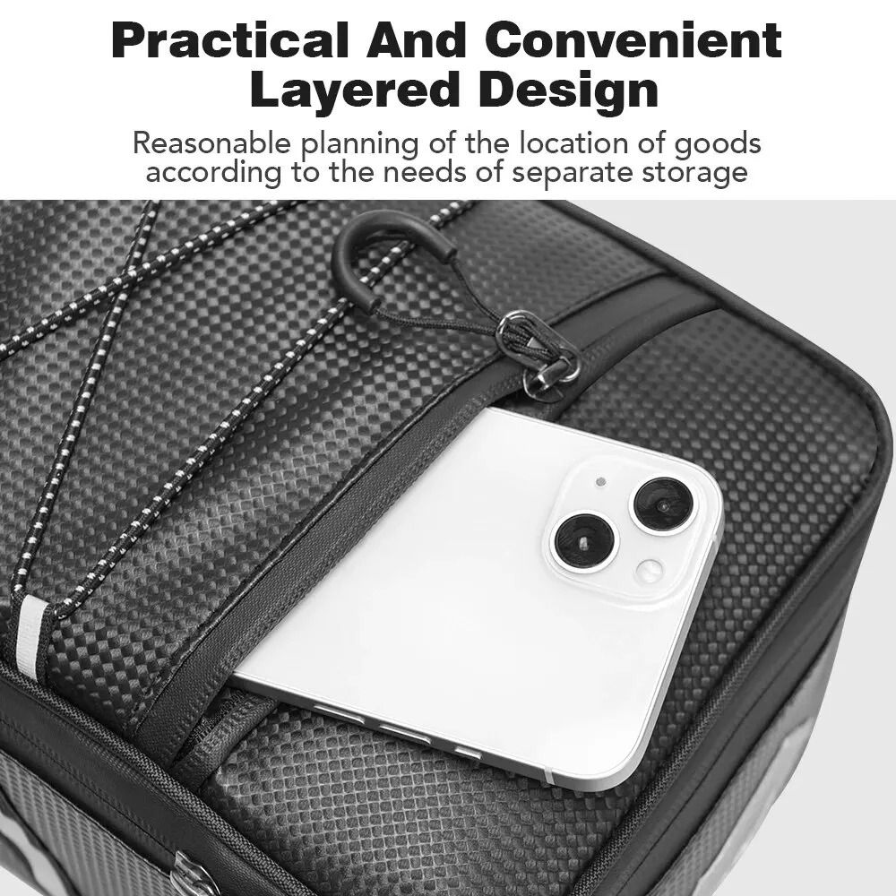 Waterproof Bicycle Rear Seat Bag with Large Capacity and Rain Cover