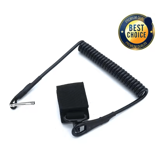 Tactical Elastic Safety Lanyard Anti Lost Gear Retention Rope