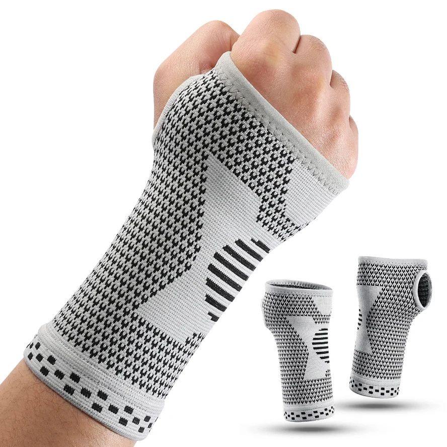 Adjustable Gym Wrist Support Brace – Compression Wrist Wrap for Carpal Tunnel Relief & Weightlifting Stability