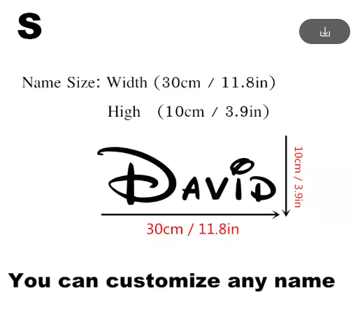 Personalized Name Wall Sticker Custom Kids Room & Nursery Vinyl Decal