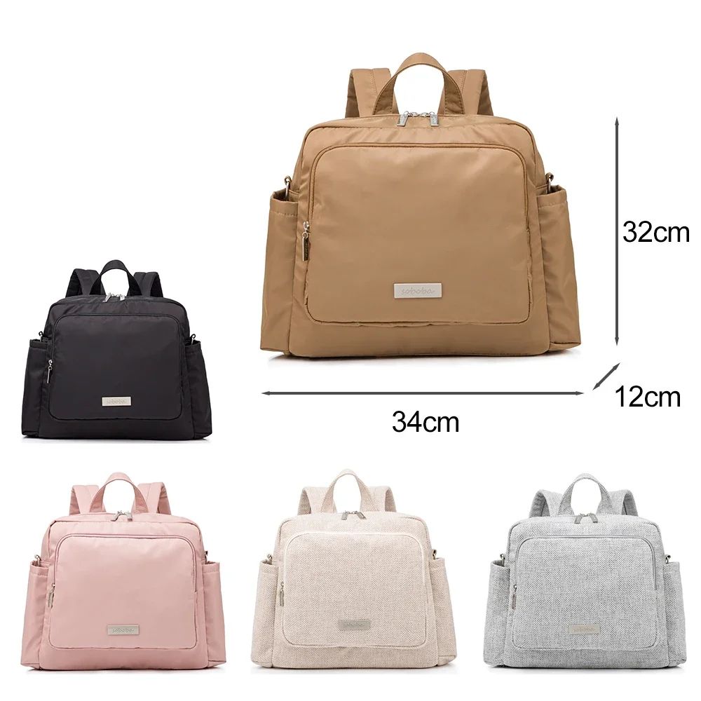 Soboba Large Waterproof Polyester Diaper Backpack for Moms and Babies
