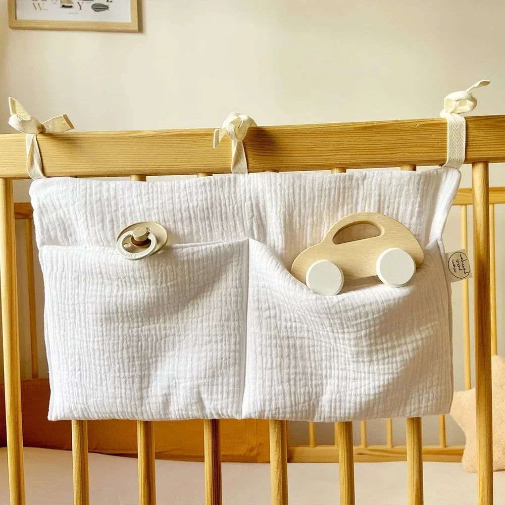 Cotton Baby Crib Storage Organizer