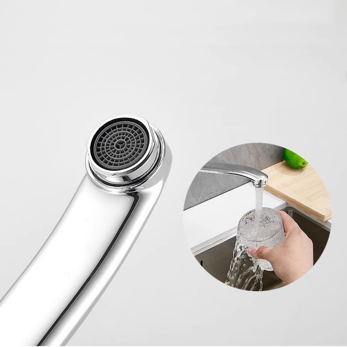 Space Saving Wall Mount Cold Water Faucet with Swing Spout