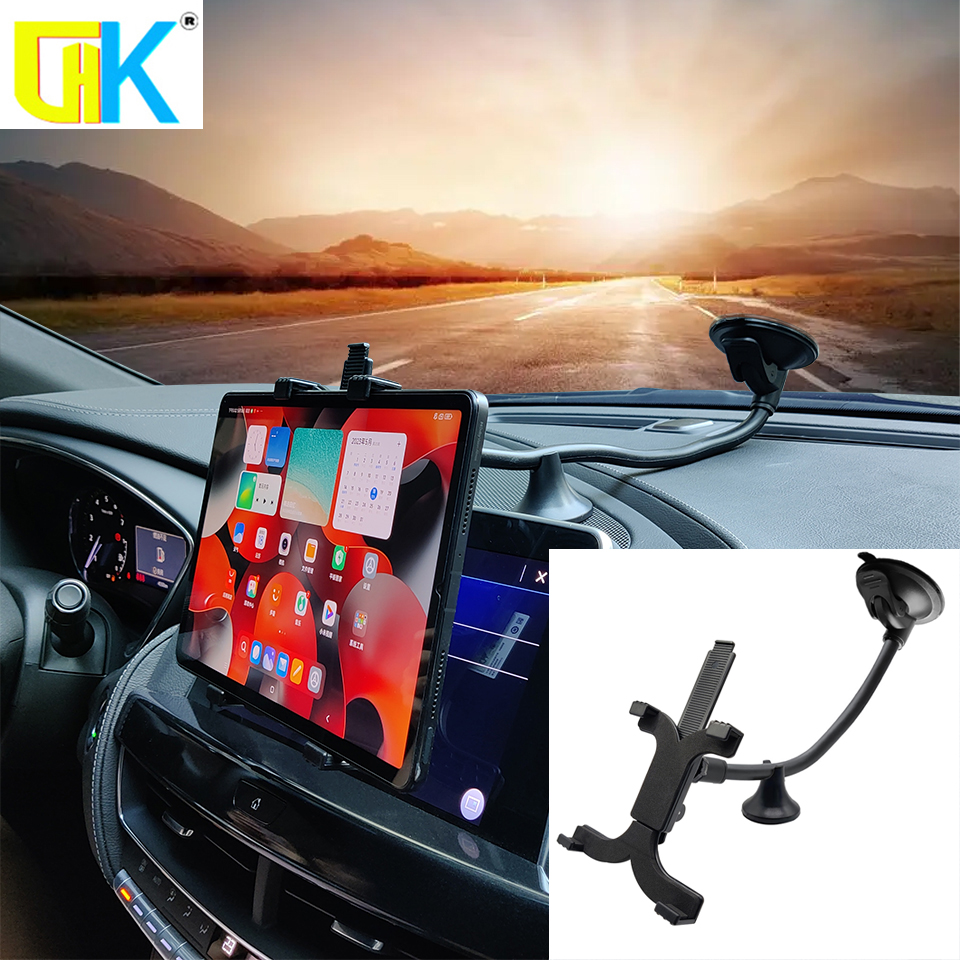 Suction Cup Mount for iPad Pro Air 7-13'', Car Tablet Holder Long Arm