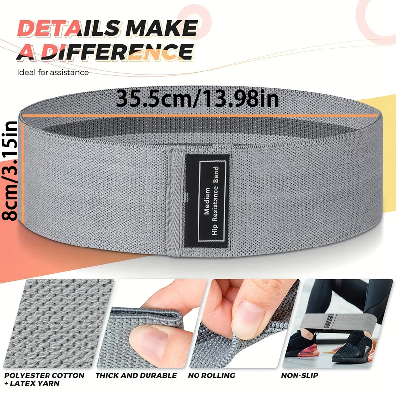 Fitness Elastic Band, Crochet Gradient Color Resistance, Buttocks Shaping Deep Squat Band, Men and Women Single Training