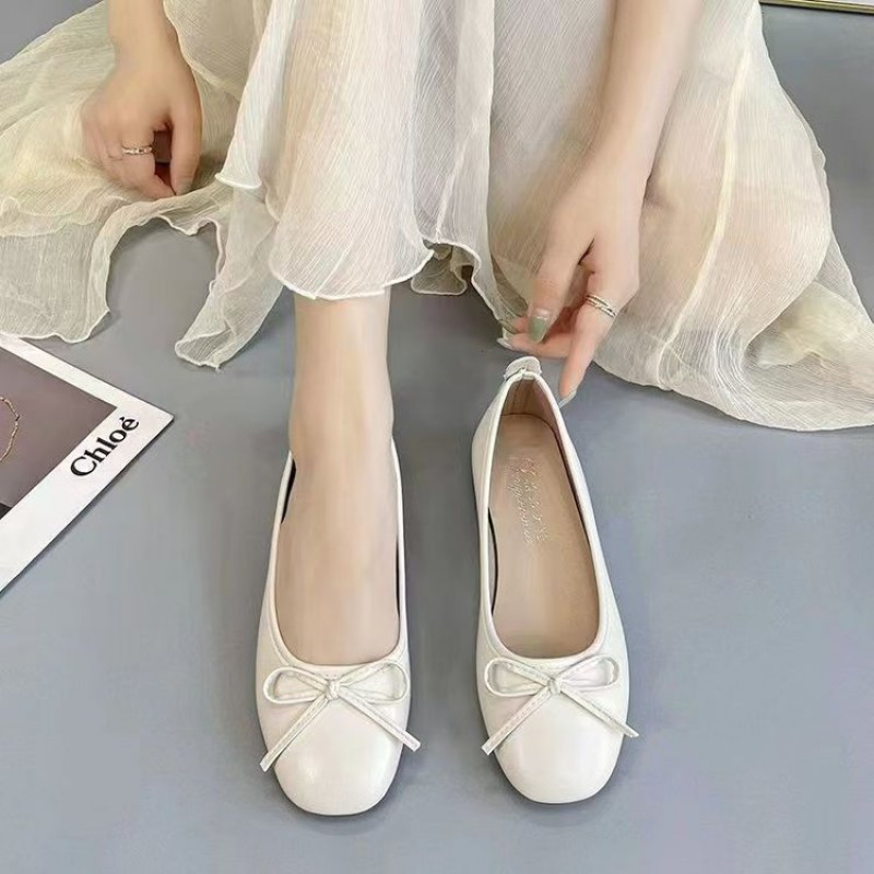 Flats Gentle Bow-Knot Design, Spring Summer New Arrival Evening Breeze Commuter Versatile Single Shoes