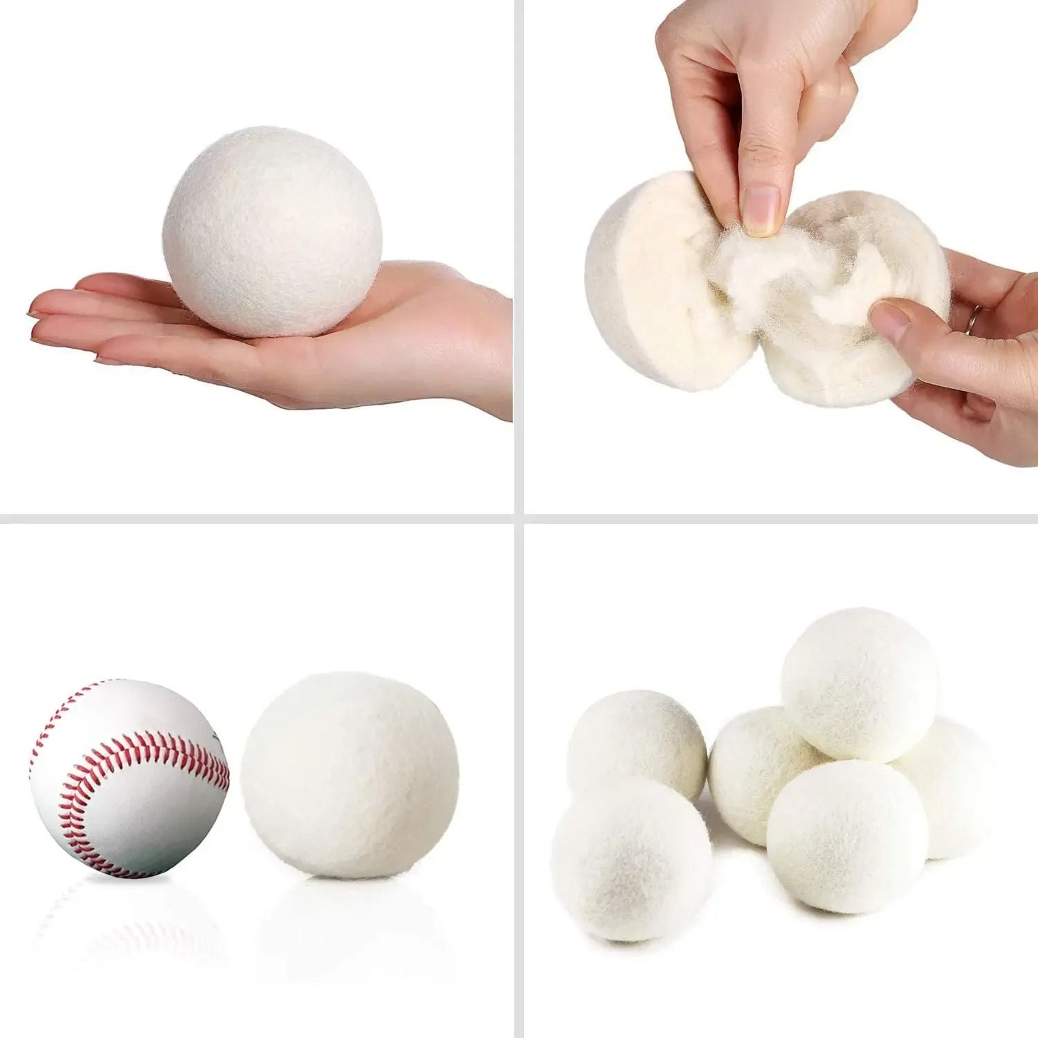 Wool Dryer Balls Reusable Laundry Softener Balls 5cm Dryer Ball Set