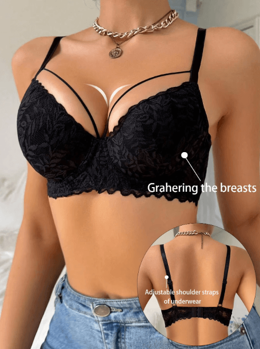 AllureLift 3 to 4 Cup Lace Push Up Underwire Bra for Women