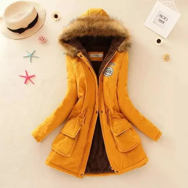 Womens Cotton Padded Hooded Winter Jacket