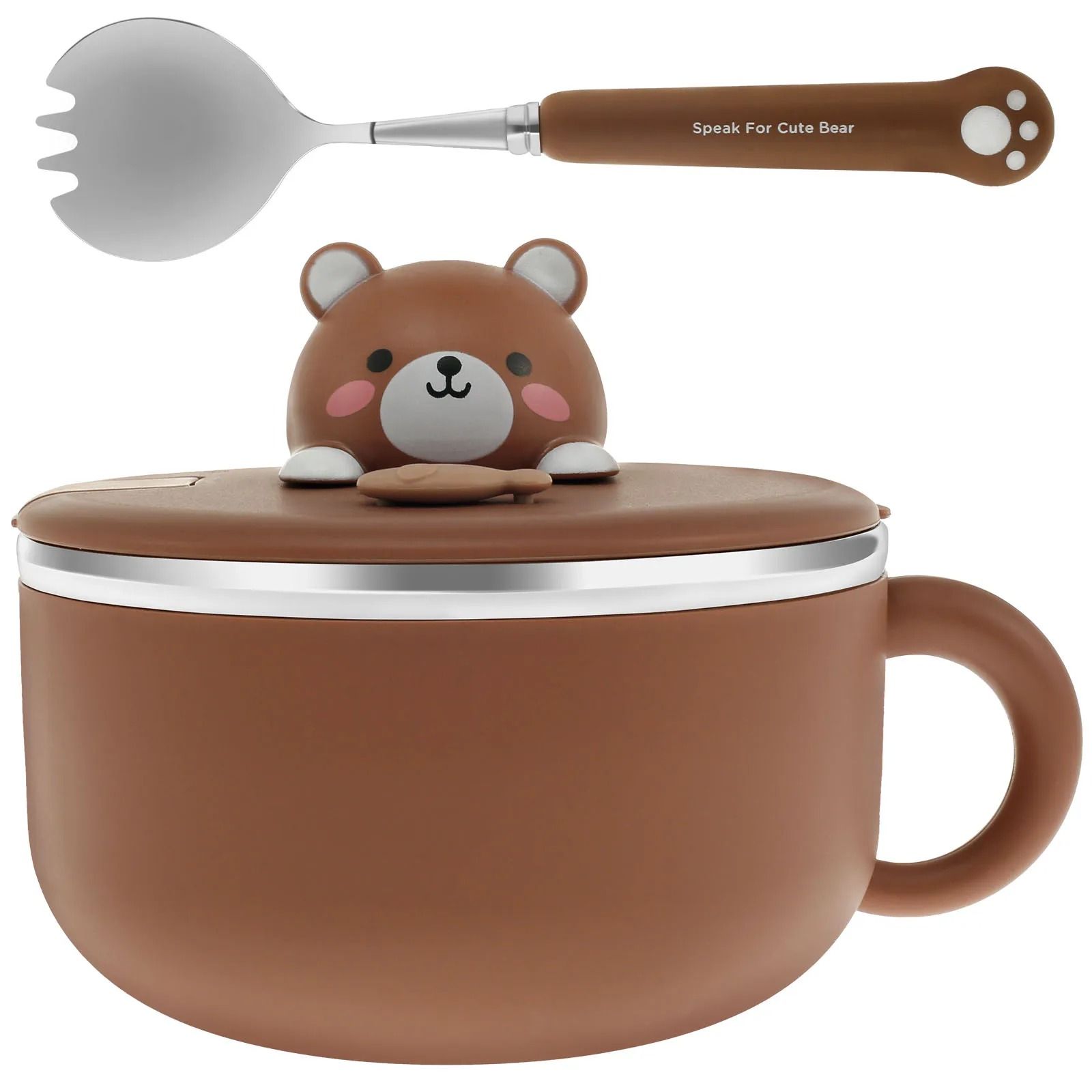 1200ml Insulated Stainless Steel Ramen Bowl with Lid