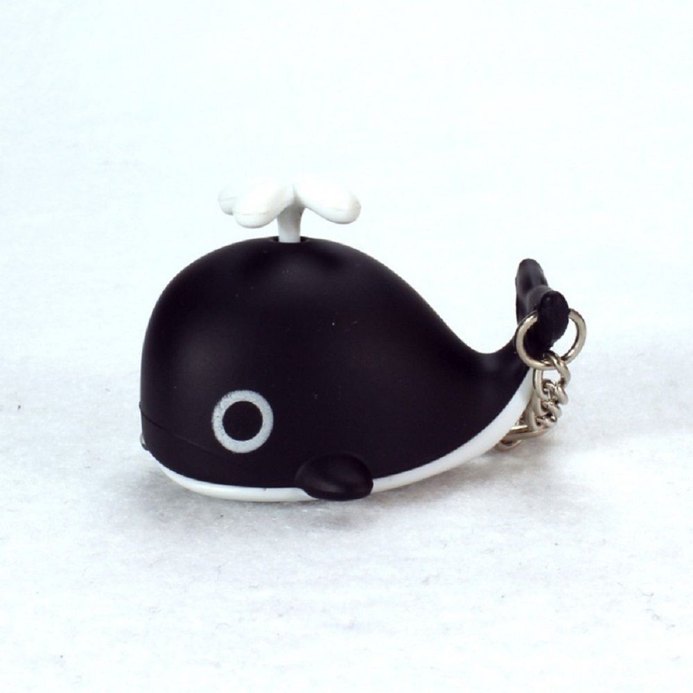 Creative Cute Sea Whale Keychain with Sounds and Light Cartoon Animal Keychain Gift