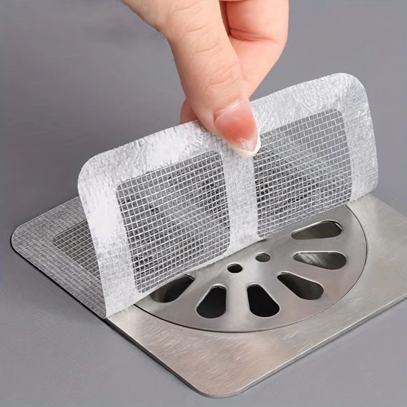 Disposable Shower Hair Catcher Mesh Drain Covers Bathroom Strainer Filters
