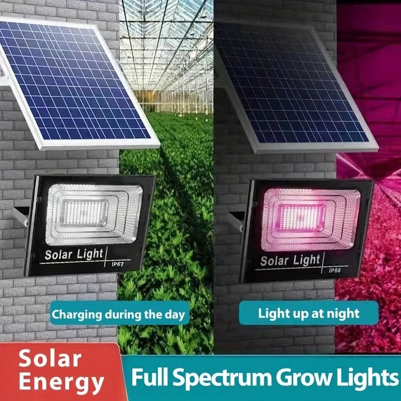 35 60W Solar LED Grow Light Full Spectrum Floodlight for Indoor Outdoor Plants
