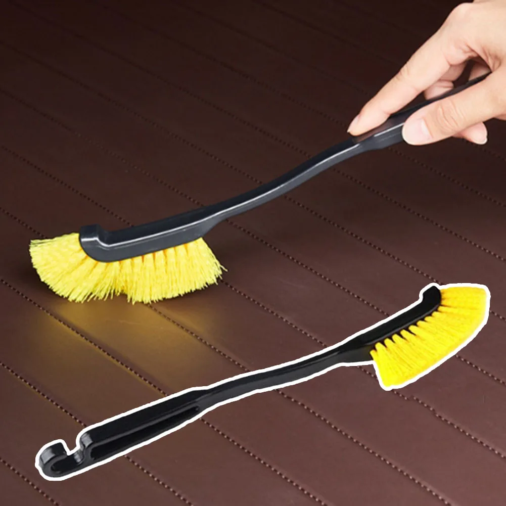 Car Wheel Tire Rim Brush, Curved Head, Flexible Truck Wheel Hub Wash, Deep Cleaning Brushes Hand Tools