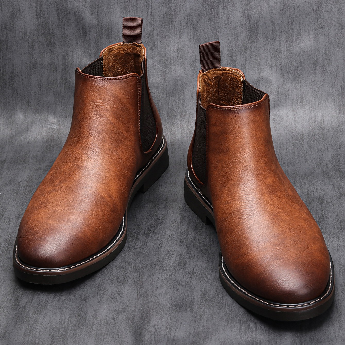 Fashion Men Boots, Comfortable Retro Men Chelsea Boots, Trendy Brand Boots for Stylish Men