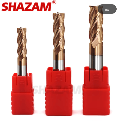 SHAZAM HRC55 Alloy-Coated Tungsten Steel CNC End Mill Set