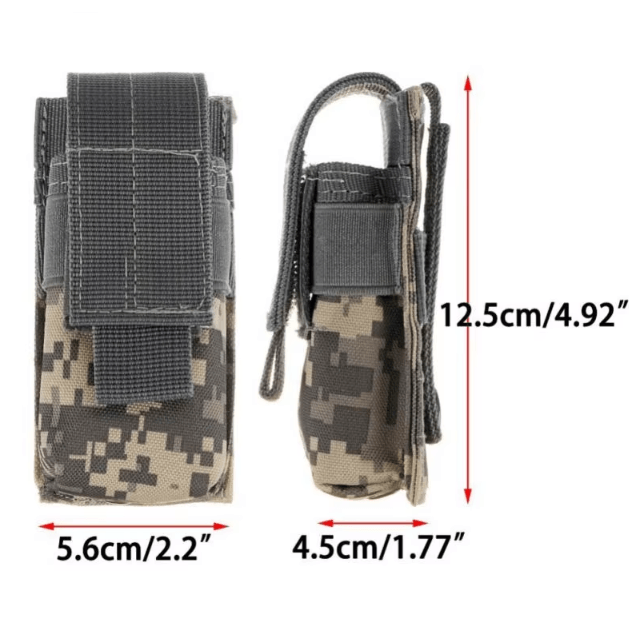 Tactical MOLLE EDC Utility Pouch Flashlight Holder Magazine & Tool Waist Bag