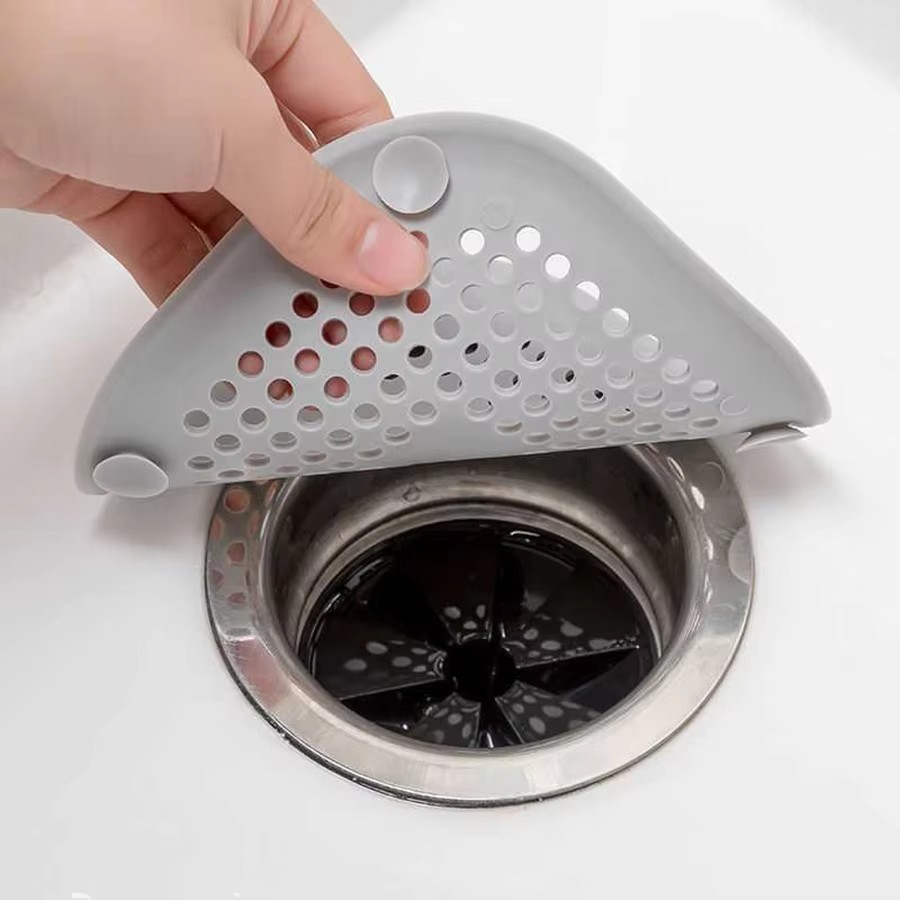 Square Silicone Drain Sticker Bathroom Hair Filter & Sewer Drain Cover for Household Use