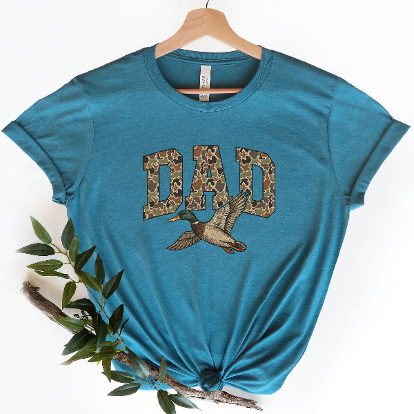 Dad Hunting Shirt Camo Duck Tee Fathers Day Gift