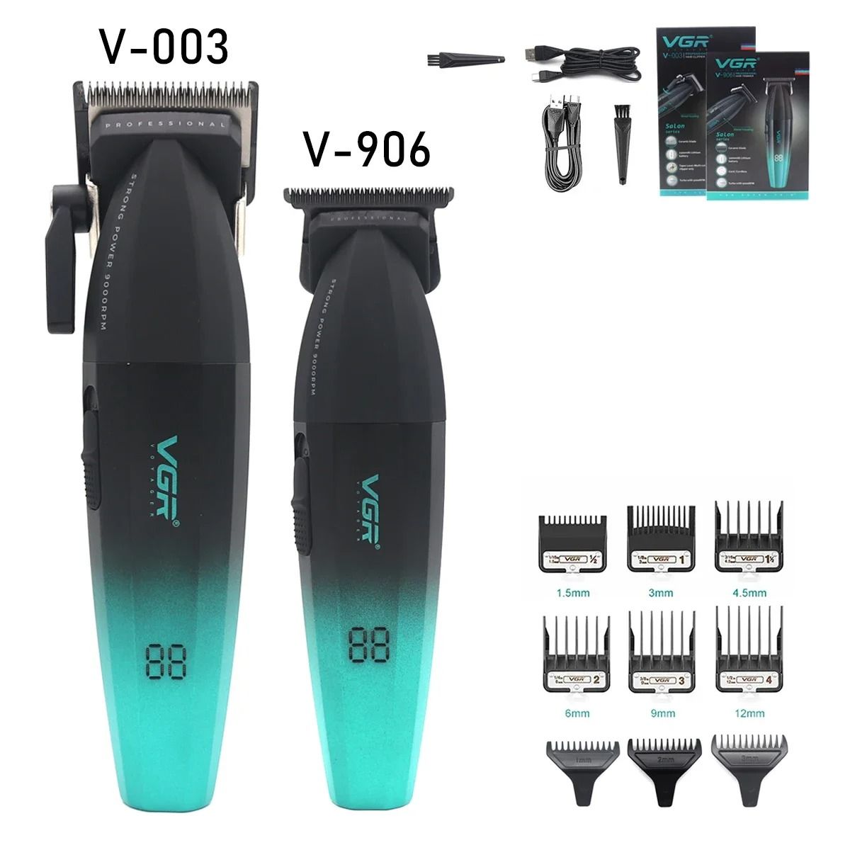 VGR V 003 Professional Hair Clipper with Ceramic Blade and USB Charging