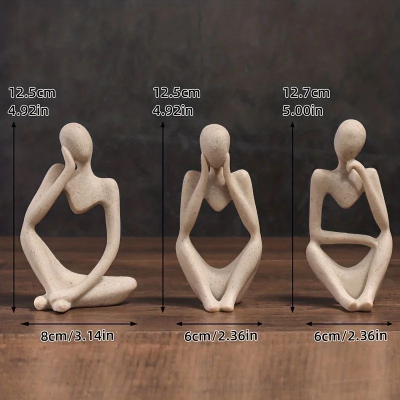 Minimalist Human Sculpture Figurine Modern Art Decor