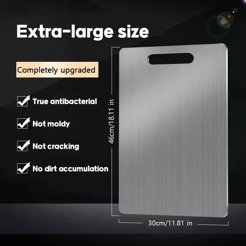 316 Stainless Steel Double Sided Cutting and Kneading Board – Hygienic Kitchen Prep Panel
