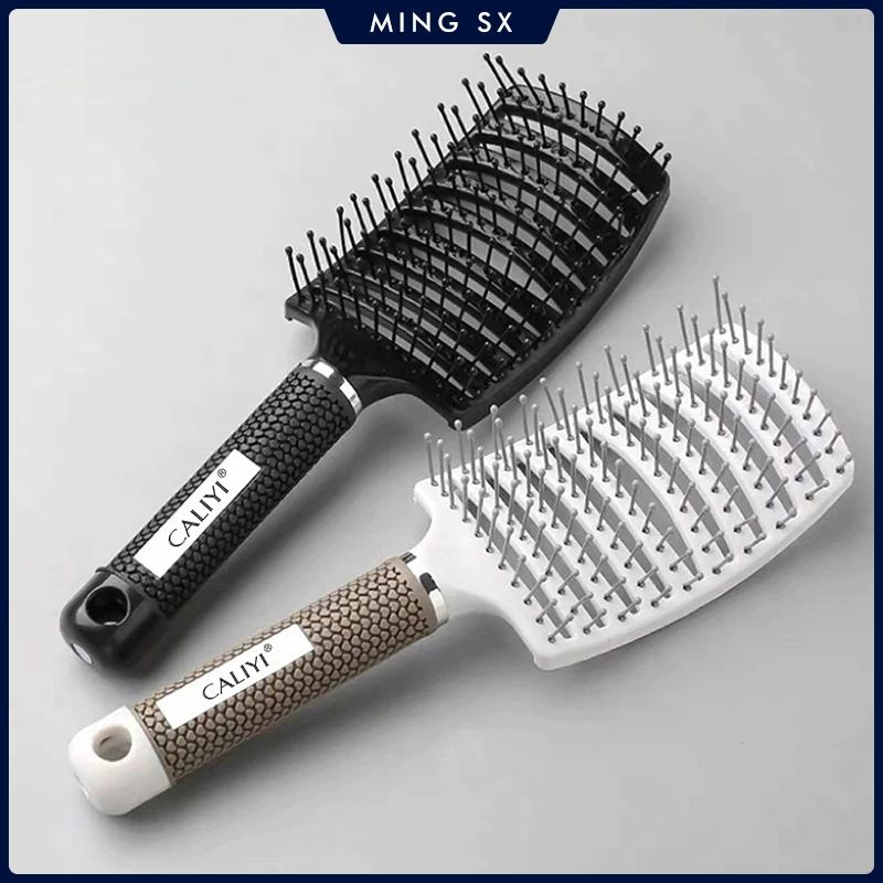 Professional Curved Vented Blow Dry Hair Brush for Fast Styling and Detangling