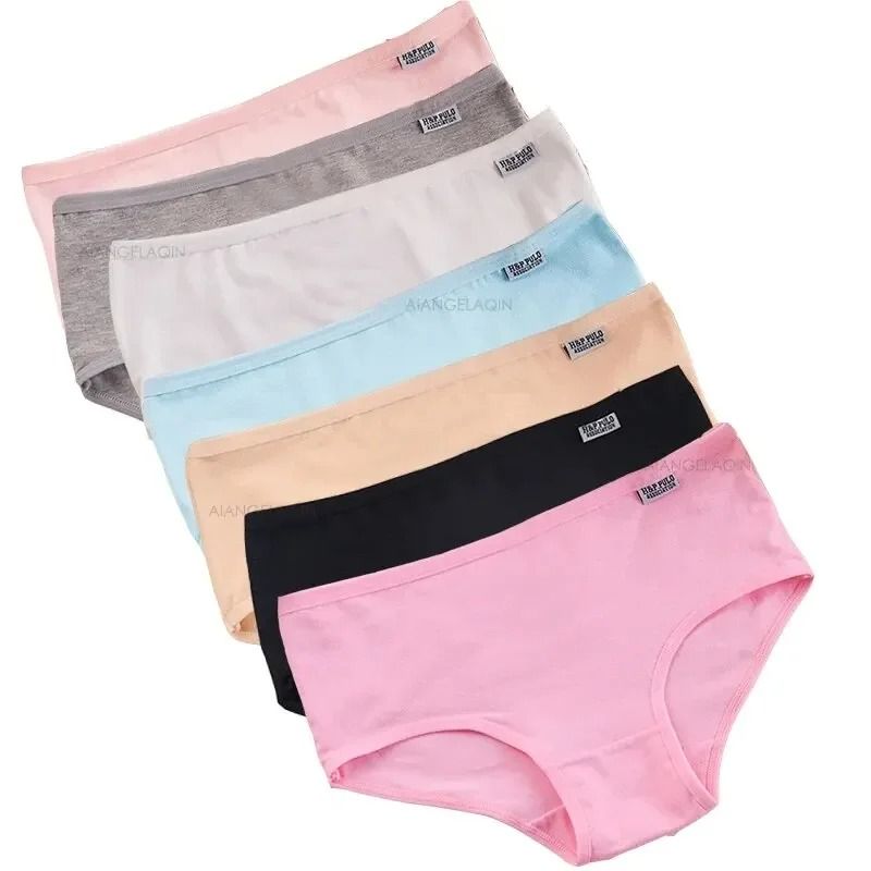 Womens Cotton Panties Set Breathable Plus Size Briefs Underwear