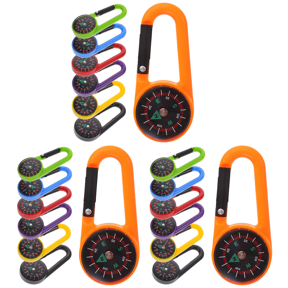 Quick Clip Compass Keychain Carabiner  Essential Adventure Tool for Camping, Hiking & Navigation