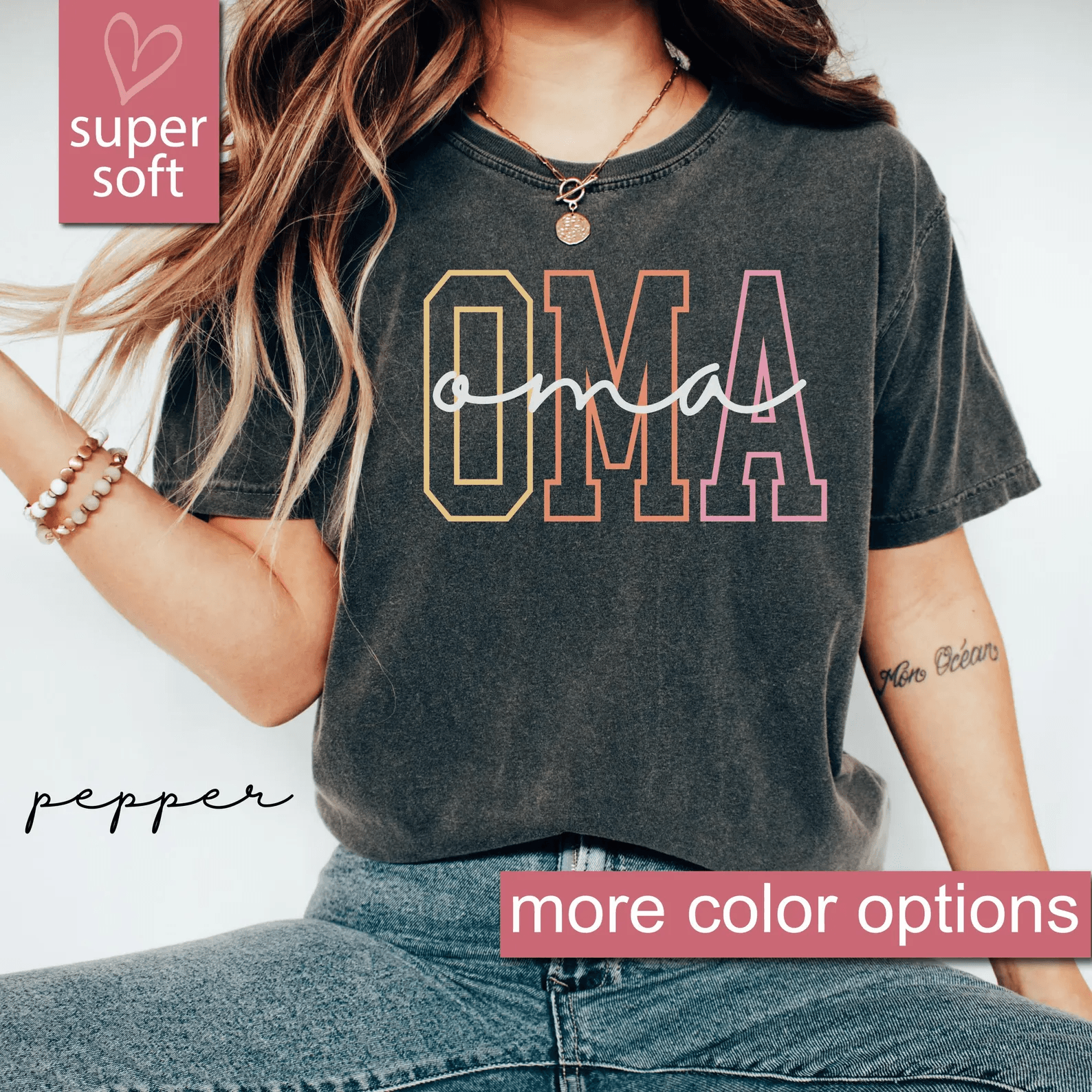 Oma Shirt Comfort Colors Cute Grandma Gift Tee for Oma