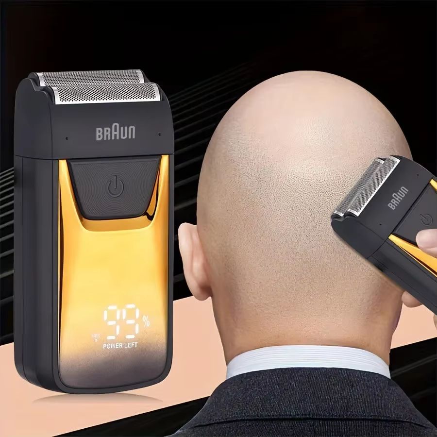 Electric Foil Shaver – Wireless Men's Razor for Bald Shaving & Precision Hair Cutting