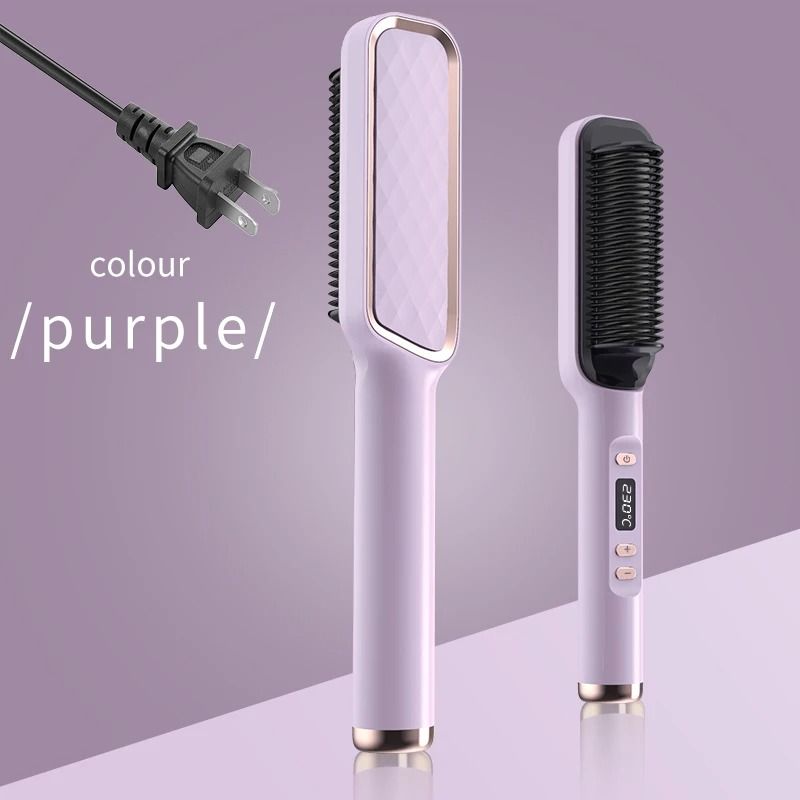 Electric Hot Comb Straightening Brush with Negative Ion Technology and Anti-Scald Design