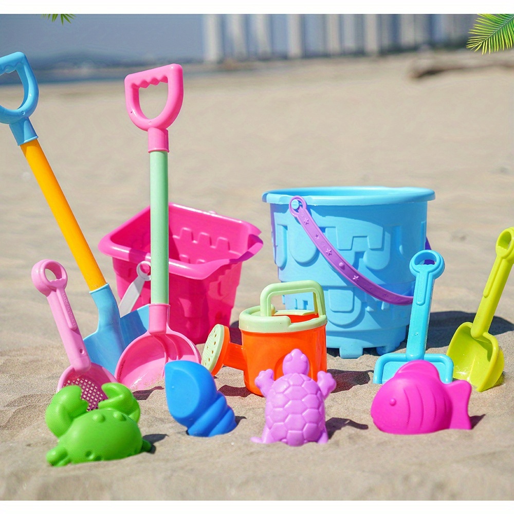 Childrens Sand Playset Beach Bucket Shovel & Sand Toy Set for Kids
