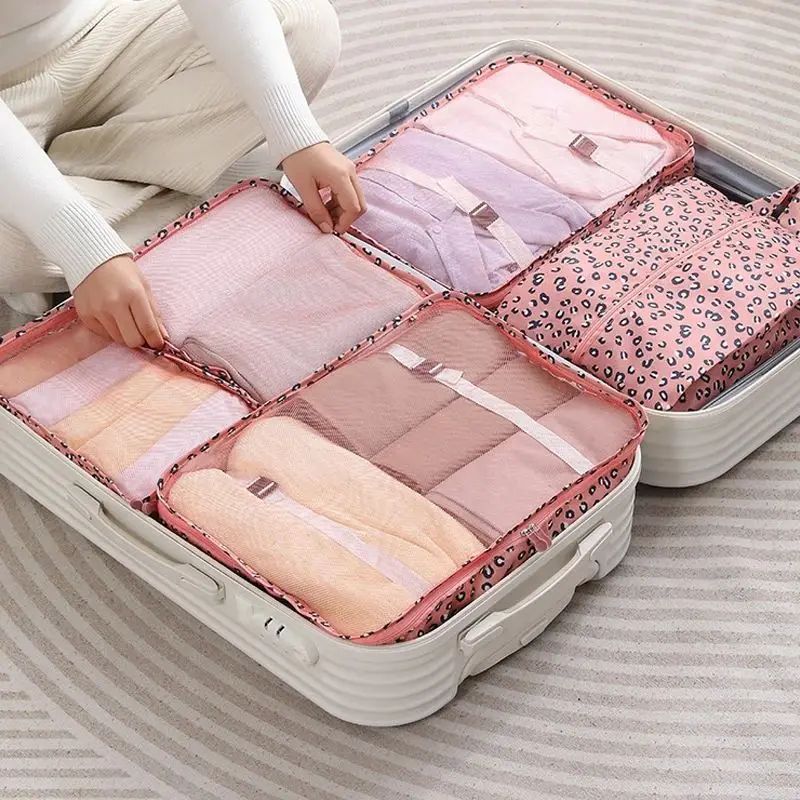 6-Piece Travel Packing Cubes Set, Large Luggage Organizer Bags for Clothes, Business Trip Suitcase Storage & Sorting