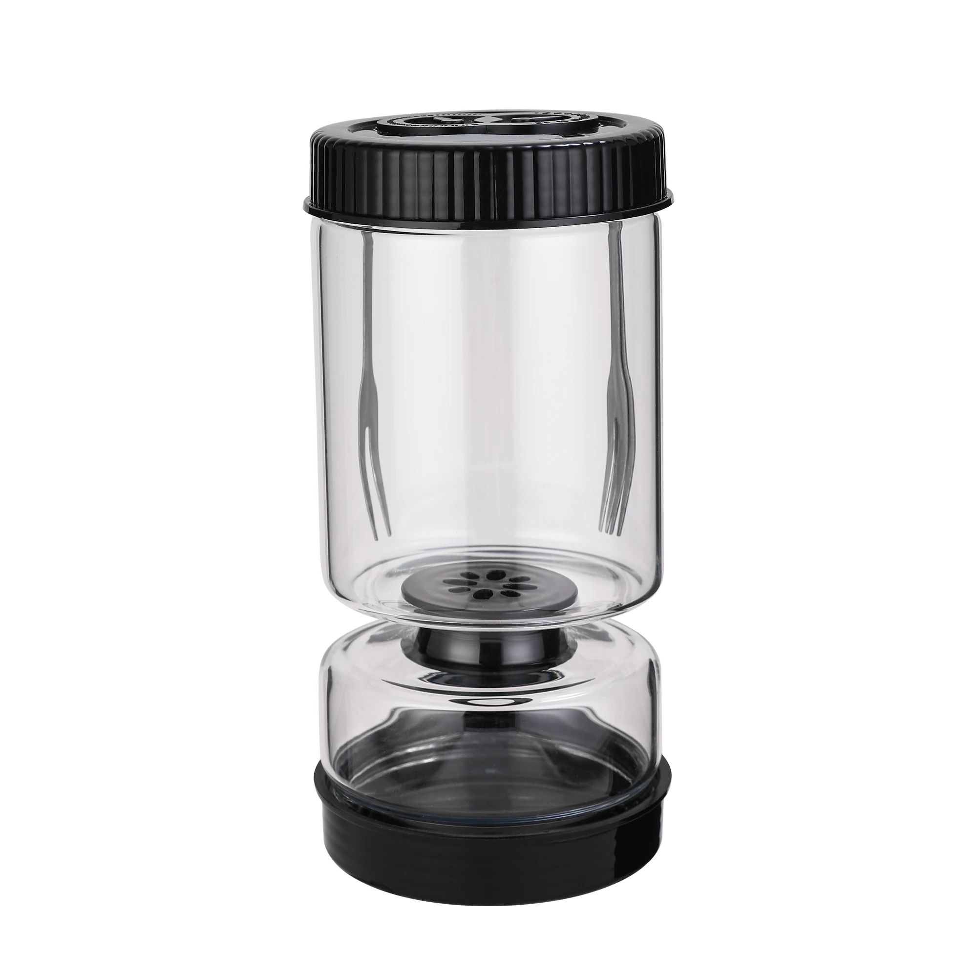 Glass Olive and Pickle Strainer Jar