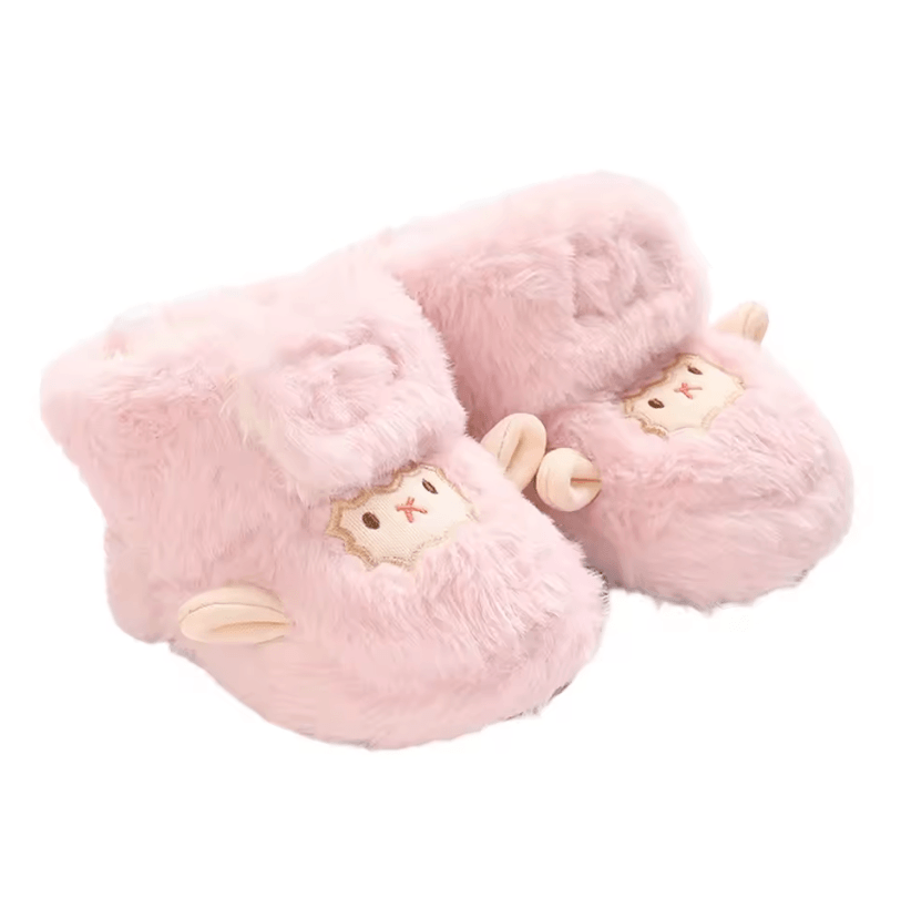 SnowBuddy Baby Animal Print Snow Boots – Cozy Infant First Walker Boots with Soft Non-Slip Sole