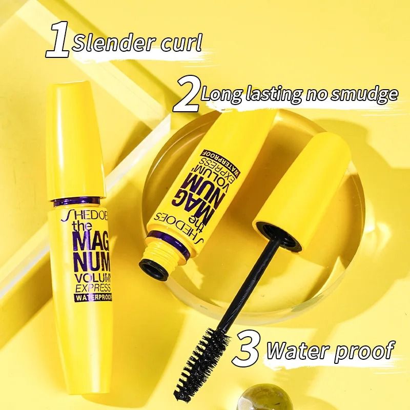 Waterproof Long Lasting Black Mascara Curling and Thickening