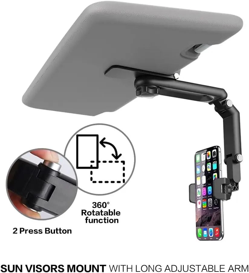 Multifunctional 360° Rotating Sun Visor Phone Holder
