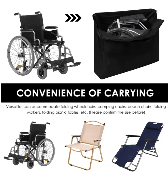 Waterproof Rollator Travel Bag Foldable Wheelchair Storage Cover