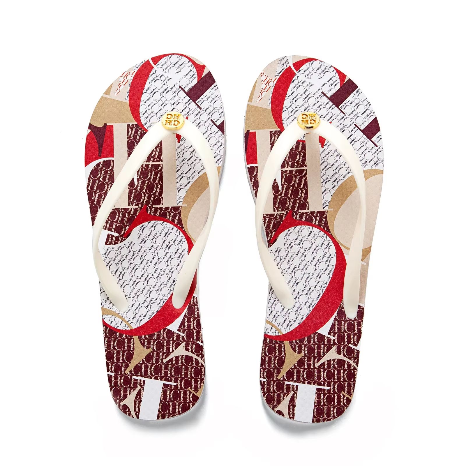 CH Women's Premium Solid Color Fashion Flip Flops for Everyday Wear