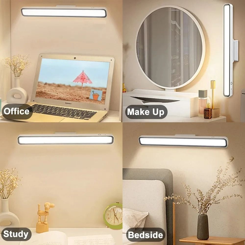 Desk Lamp LED USB Rechargeable Stepless Dimming Table Lamp