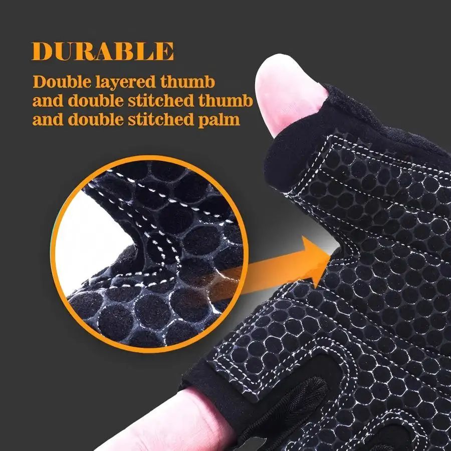 Gym Gloves for Men & Women Fitness Weight Lifting Wristband Gloves Shockproof Training Sports Cycling