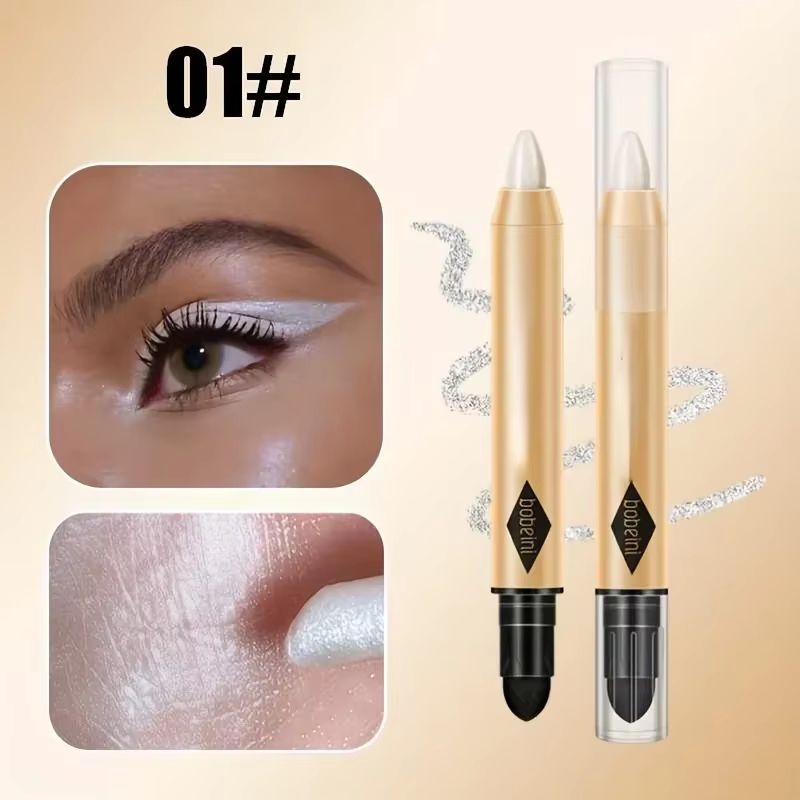 Double Head Metallic Eyeshadow Stick Diamond Shimmer Highlighter Pencil