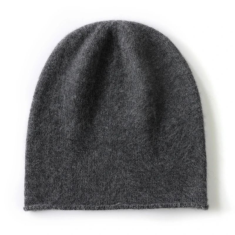 100% Pure Cashmere Knitted Beanie Hat – Ultra-Soft Winter Warmth
