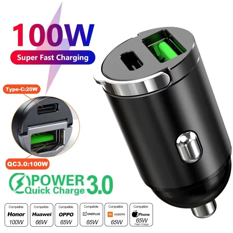 QC3.0 PD Mini High-Power Car Charger